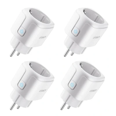 Abbildung von UPXNBOR Smart Steckdose, 16A Home WLAN Steckdose mit Strommessung, Alexa Funktioniert Alexa, Google Home, Timer &amp; APP Fernzugriff, Kein Hub notwendig, Nur 2.4GHz WiFi (4er Pack)