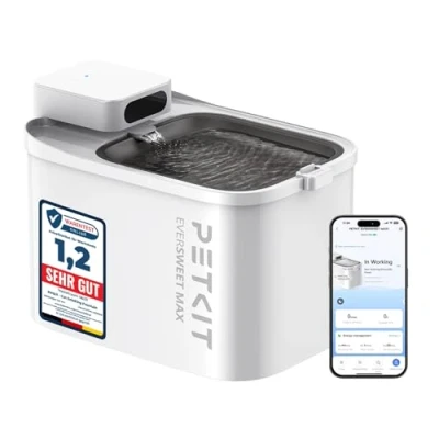 Abbildung von PETKIT Katzen Trinkbrunnen Kabellos, Hundewasserspender, 3L Hunde Wasserbrunnen, Intelligentes App Steuerung,26dB Extrem Leiser,83 Tage Akkulaufzeit