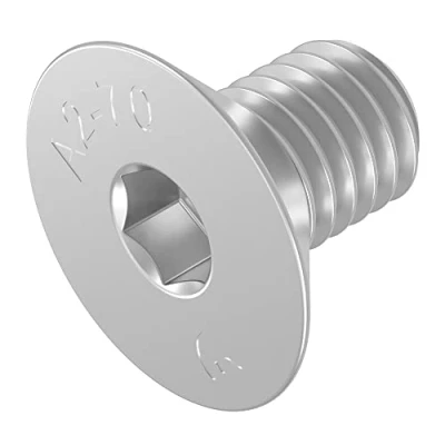 Abbildung von SECCARO Senkschraube M6 x 10 mm, Edelstahl V2A VA A2, DIN 7991 / ISO 10642, Innensechskant, 20 Stück