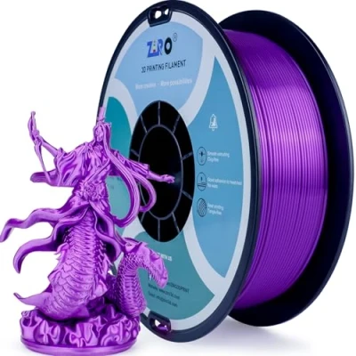 Abbildung von ZIRO Seide PLA 1.75mm Filament, 3D Drucker Filament der Serie 1kg, Durchmessertoleranz bei +/ 0.03mm, Lila