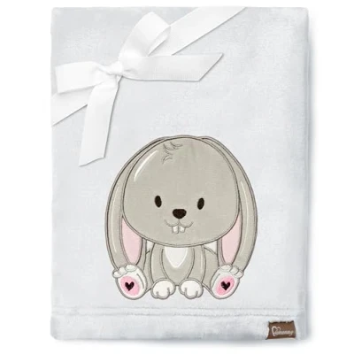 Abbildung von Be Mammy Warme Kuscheldecke Babydecke Blanket Baby Geschenk BE20 168 (Hellgrau Kaninchen)