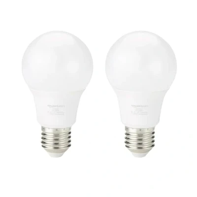 Abbildung von Amazon Basics LED Leuchtmittel mit E27 Edisongewinde, 8 W (entspricht 60 W), Kaltweiß, Nicht Dimmbar (2 Stück)
