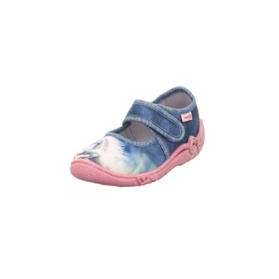 Abbildung von Superfit Mädchen BELINDA Hausschuhe, BLAU/ROSA 8050
