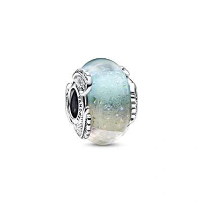 Abbildung von Pandora Curved Feather Murano Charm, Damen, Größe: One Size, Sterling silver
