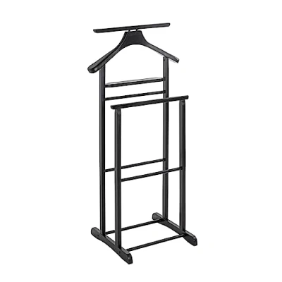 Abbildung von HAKU Möbel Herrendiener, Massivholz, schwarz, B 47 x T 36 H 102 cm