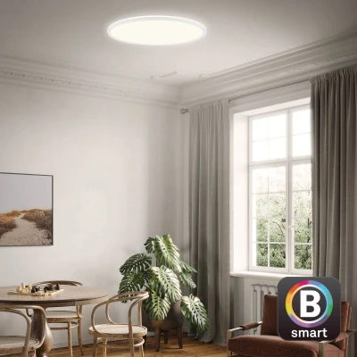 Abbildung von BRILONER LED Deckenlampe flach Smart Home, funktioniert mit Alexa, Fernbedienung, Lampe, Deckenleuchte, Wohnzimmerlampe, Panel, Schlafzimmerlampe, Flurlampe, 42x2,5 cm, Weiß