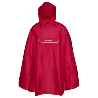 Abbildung von VAUDE Valdipino Rad Regenponcho Leicht, Wasserdicht &amp; Umweltfreundlich Bluesign® zertifiziert mit Eco Finish Integrierte Tasche Green Shape Label