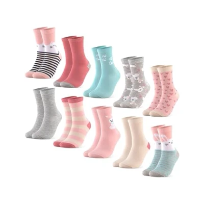 Abbildung von Occulto Jungen &amp; Mädchen Motiv Socken 10er Pack (Modell: Fantasia) Pink Mix 23 26