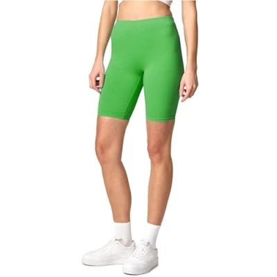 Abbildung von Merry Style Damen Sport Leggings kurz Sportleggings Radlerhose Sporthose aus Baumwolle MS10 200 (Grün,L)