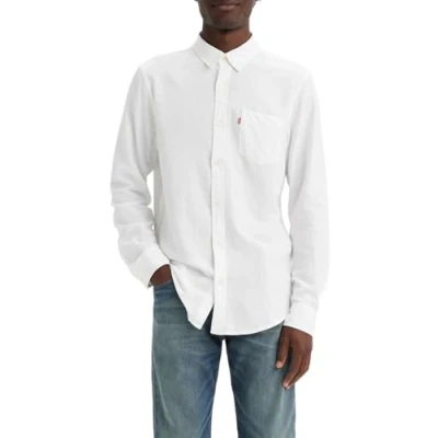 Abbildung von Levi&#039;s Herren Sunset 1 Pocket Standard Hemd,Bright White,M