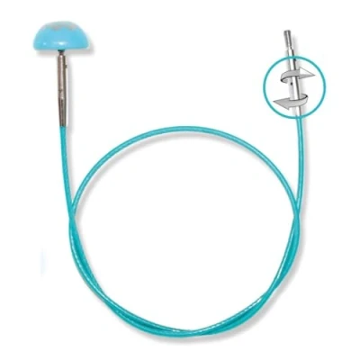 Abbildung von NEU Knit Pro Mindful Swivel Seile für austauschbare Rundstricknadeln, 360 Drehmechanismus, (100 cm (Seillänge 76 cm))
