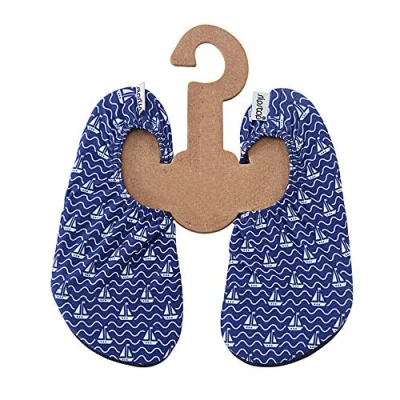 Abbildung von Slipstop Kinder Strandschuhe Anti Rutsch Ballett Schuhe Schwimmschuhe Urlaub Badeschuhe Pool Unisex Mint/weiße Krabben Clamps, Größe 24 26
