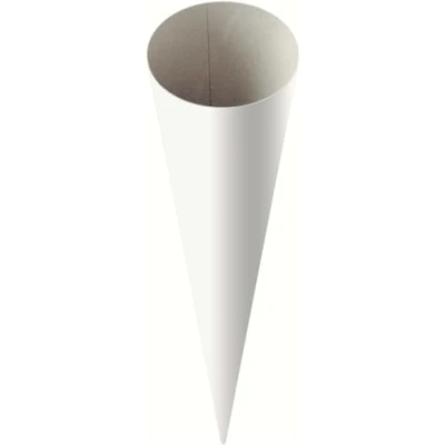 Abbildung von Baier &amp; Schneider Heyda 204870035 Schultüten Rohlinge Geschwistertüte(Höhe 35 cm, Durchmesser 11 Karton, 380g/m²) weiß
