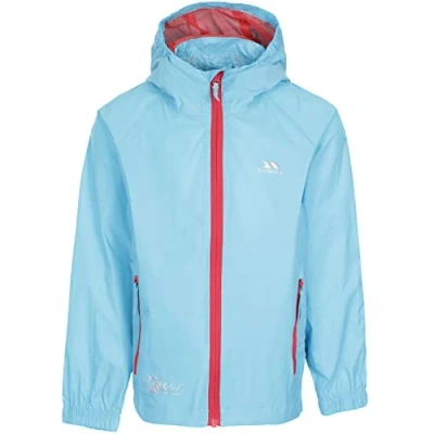 Abbildung von Trespass Qikpac Jacket, Aquatic, 11/12, Kompakt Zusammenrollbare Wasserdichte Jacke für Kinder / Unisex Mädchen und Jungen, 11 12 Jahre, Blau