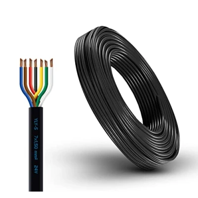 Abbildung von AUTOLIGHT 24 Fahrzeugkabel 7 adrig Fahrzeugleitung mit Kabelquerschnitt 7X 1,5mm² Kabel Anhänger KFZ PKW Boot polig Anhängerkabel mehradrig (10 Meter)