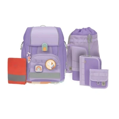 Abbildung von LÄSSIG 7 teiliges Schulranzen Set Kinder/School Boxy Unique violet/lavender