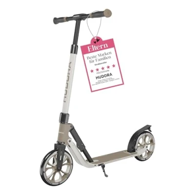 Abbildung von HUDORA BigWheel® 205 Advanced Scooter Komfortabler Aluminium Roller für bis zu 100kg Höhenverstellbarer &amp; zusammenklappbarer Tretroller Kick Kinder/Jugendliche Erwachsene