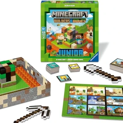 Abbildung von Ravensburger 24615 Minecraft Builders &amp; Biomes Junior Kooperatives Kinderspiel ab 5 Jahren für 2 4 Personen