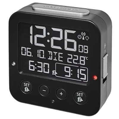 Abbildung von TFA Dostmann 60.2528 Bingo Funk Wecker (Black negativ)