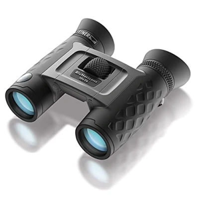 Abbildung von STEINER Fernglas BluHorizons 10x26 Deutsche Marken Qualität, 10 Jahre Garantie, Anpassung an Helligkeit, Schutz der Augen, Fach Zoom, kompaktes und leichtes Urlaubs Reisefernglas