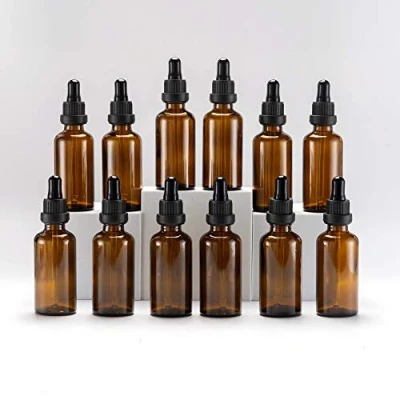 Abbildung von YIZHAO Pipettenflasche 50ml, Apothekerflasche Braunglas mit [Dropper Pipette Glas], Braunglasflasche für Ätherische Öl, Parfümöle,Aromatherapie,Düfte,Flüssigkeit 12Pcs
