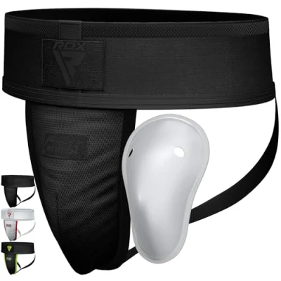 Abbildung von RDX Tiefschutz Herren Boxen Kampfsport, Suspensorium Manner Jockstrap Unterhosen Hodenschutz Kickboxen MMA Muay Thai, Groin Guard Cup Men Protection, Tiefenschutz Karate Zubehör
