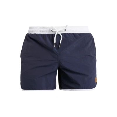 Abbildung von Urban Classics Retro Badeshorts, Herren, Größe: 3XL, Navy/white