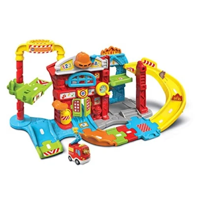 Abbildung von VTech Tut Baby Flitzer Feuerwehrstation Interaktives Spielset mit beweglichen Elementen, Melodien und Liedern Feuerwehrauto Für Kinder von 1 5 Jahren