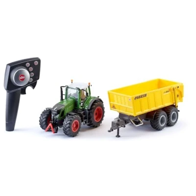 Abbildung von siku 6860, Set Ferngesteuerter Fendt 939 mit Joskin Anhänger und Zubehör, 1:32, Inkl. Fernsteuermodul, Jungen Mädchen ab 5 Jahren, Metall/Kunststoff, Grün/Grau/Gelb