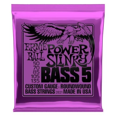 Abbildung von Ernie Ball Power Slinky 5 Saiten Nickel Wound E Gitarrensaiten, Stärke 50 135