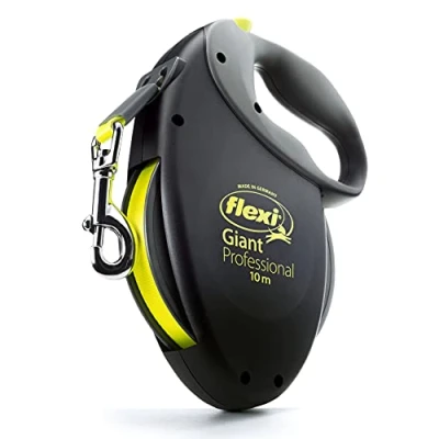Abbildung von flexi Giant Professional L Gurt 10 m für Hunde bis 50 kg, schwarz/neongelb