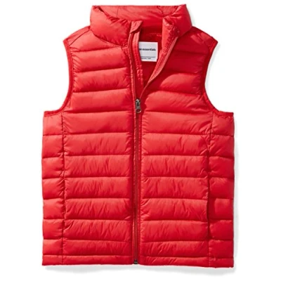Abbildung von Amazon Essentials Jungen Leichte, Wasserbeständige Pufferweste, Verstaubar, Rot, 5 Jahre