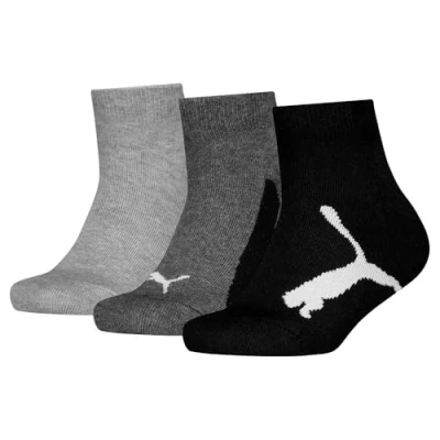 Abbildung von PUMA Unisex Kids BWT Recycled Cotton Quarter Sock, Black, 39/42 (3er Pack)