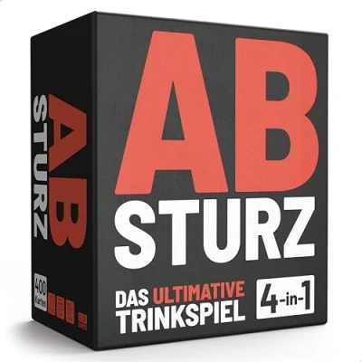 Abbildung von Absturz Das ultimative Trinkspiel mit 400 Karten Saufspiel Kartenspiel Partyspiele für Erwachsene Trinkspiele ab 18 Ideal Jede Feier JGA, Party deutsche Version