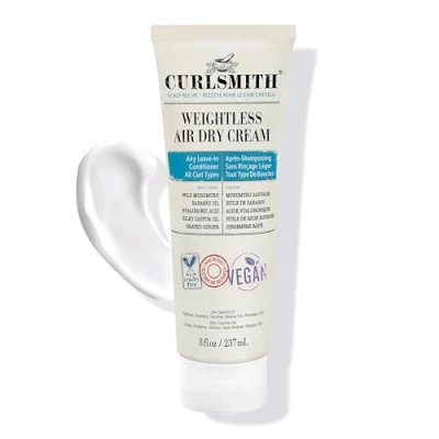 Abbildung von Curlsmith Weightless Air Dry Cream Vegan Leave In Conditioner for Any Hair Type, Smooths (237ml)