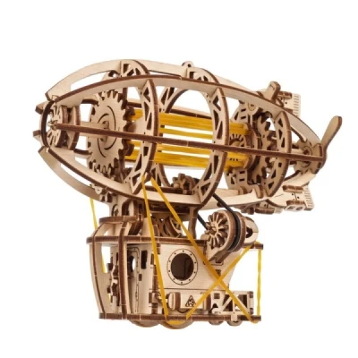 Abbildung von Ugears Steampunk Luftschiff hölzerne 3D Puzzles für Erwachsene Holz mechanisches Modell mit beweglichen Teilen zu Bauen Baukästen Brain Teaser