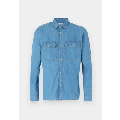 Abbildung von Jack &amp; Jones Etravis Hemd, Herren, Größe: Large, Light blue denim