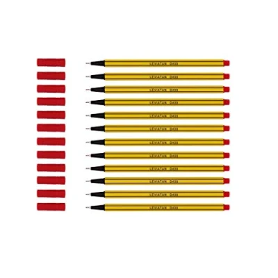 Abbildung von LEVIATAN D400 Fineliner Rot 12 Stück Feinleiner Stift Bunt Für Den Täglichen Gebrauch Geeignet, Schreib und Schulbedarf Linienbreite Ca. 0.4 Mm Feinlinerfilzstifte