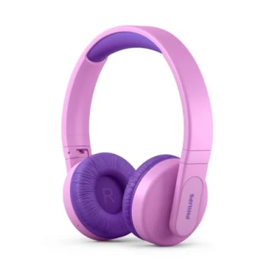 Abbildung von Philips Kopfhörer Kinder TAK4206PK/00 Kinderkopfhörer, Kontrollierbare Lautstärke, Over Ear für Kinder, 28 Stunden Wiedergabezeit, Kinderfreundliches Design, Pink mit Lichtern, One Size