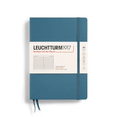 Abbildung von LEUCHTTURM1917 363335 Notizbuch Medium (A5), Hardcover, 251 nummerierte Seiten, Stone Blue, liniert