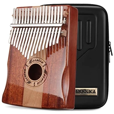 Abbildung von Moozica 17 Schlüssel Kalimba Marimba, High Qualität Professionelle Finger Daumen Piano Musikinstrument (K17SD)