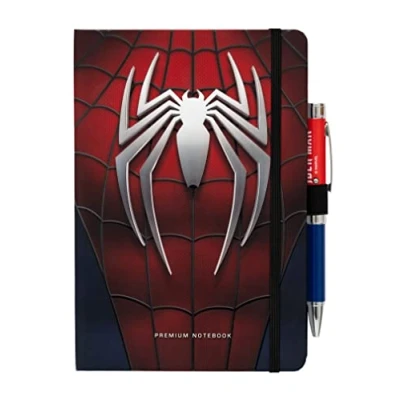 Abbildung von Grupo Erik Premium Notizbuch mit Stift Spiderman A5 Dotted Klein Reisetagebuch zum selberschreiben Bullet Journal A5Tagebuch Mädchen und Jungen