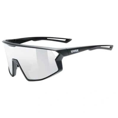 Abbildung von Uvex skyryse Sportbrille für Damen und Herren starker Schutz vor Sonnenstrahlung direkte Rahmenbelüftung black matt/silver mirror one size