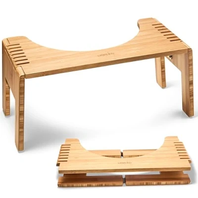 Abbildung von Hey Nature® Hoca Holz Mobil Toilettenhocker klappbar aus FSC gegen Hämorrhoiden, Verstopfung, Reizdarm, Erwachsene für Darmentleerung in der Hocke, natürliches Abführmittel