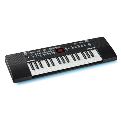Abbildung von Alesis Melody 32 Tragbares Tasten Mini Digitalpiano mit eingebauten Lautsprechern, 300 integrierten Sounds, 40 Demo Songs, USB MIDI Verbindung