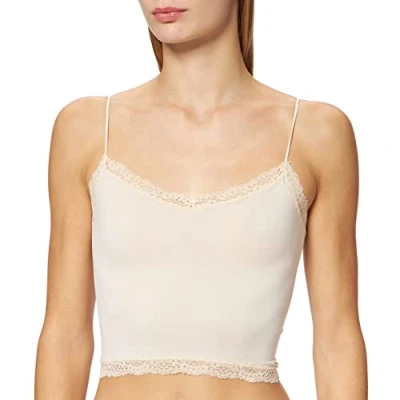 Abbildung von ONLY MIT Spitzenbesatz Modell &#039;VICKY&#039; Nahtlos Top, Damen, Größe: XS/S, Offwhite