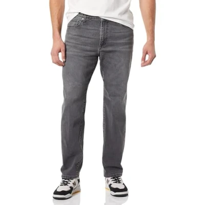 Abbildung von Amazon Essentials Herren Stretchjeans, Gerade Geschnitten, Verwaschenes Grau, 30W / 32L