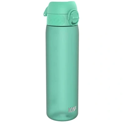 Abbildung von Ion8 Trinkflasche, 500 ml, Auslaufsicher, Einhandöffnung, Sichere Verriegelung, Spülmaschinenfest, BPA frei, Tragegriff, Klappdeckel, Leicht zu Reinigen, Klimaneutral, Blaugrün