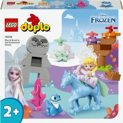 Abbildung von Lego DUPLO Disney ELSA und Bruni im Zauberwald, Eiskönigin Spielzeug mit 4 Figuren für 2 jährige Kleinkinder, Vorschule Geschenk Mädchen Jungen ab Jahren, basiert auf Frozen 10418