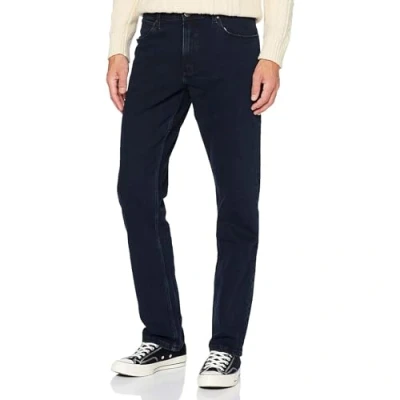 Abbildung von Wrangler Herren Red Kabel Straight Jeans , Blue Black, 36W / 32L